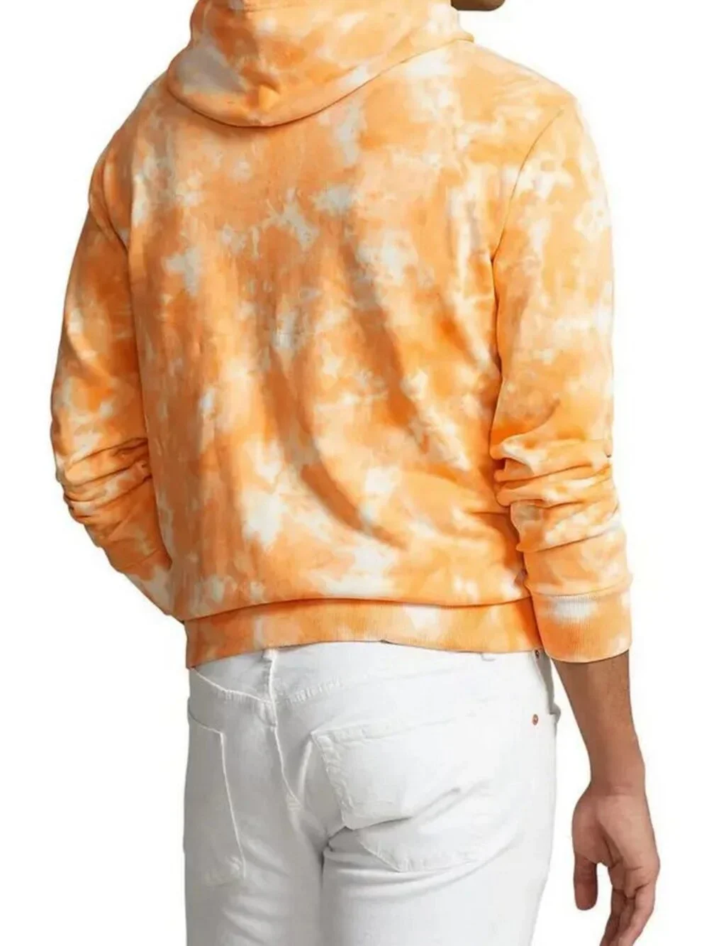 POLO Ralph Lauren Cotton Terry Tie Dye Hoodie in Sailing Orange